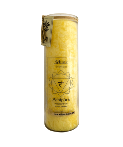 Gelbe Solarplexus Chakra Kerze Manipura von Wagner Life Design