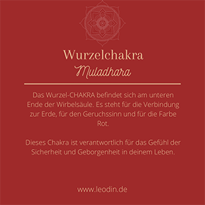 Infografik zur Bedeutung des Wurzelchakras Muladhara