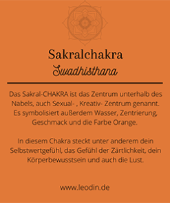 Infografik zur Bedeutung des Sakralchakras Swadhisthana