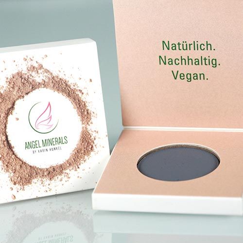 Angel Minerals Eyeshadow Blue Mystery matt in geöffneter Verpackung