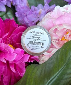 Rückseite des Angel Minerals Highlighter Champagner mit Inhaltsstoffen