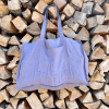 pastell lila Strandtasche Beach Bag aus Ökotex Leinen von Linen Couture