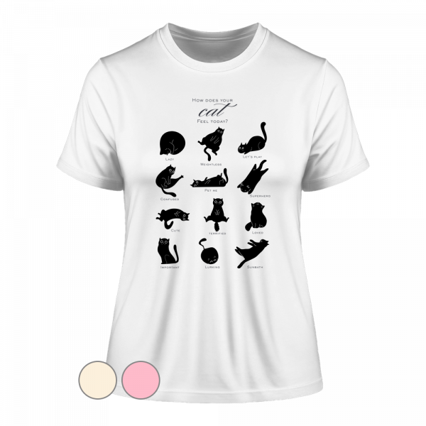 Bio Katzen T-Shirt Damen „Catmoods“