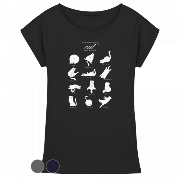 Damen Katzen T-Shirt „Catmoods“ Statement