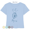 Blue Soul Damen Bio T-Shirt mit Cat Mom Katzenmotiv in Dark Azur