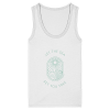 Weißes Tank Top Damen mit mintfarbenem Let the Sea Set You Free Print