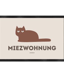 Katzen Fußmatte Miezwohnung Kastanie – Minimalistische Fußmatte | Leodin Design