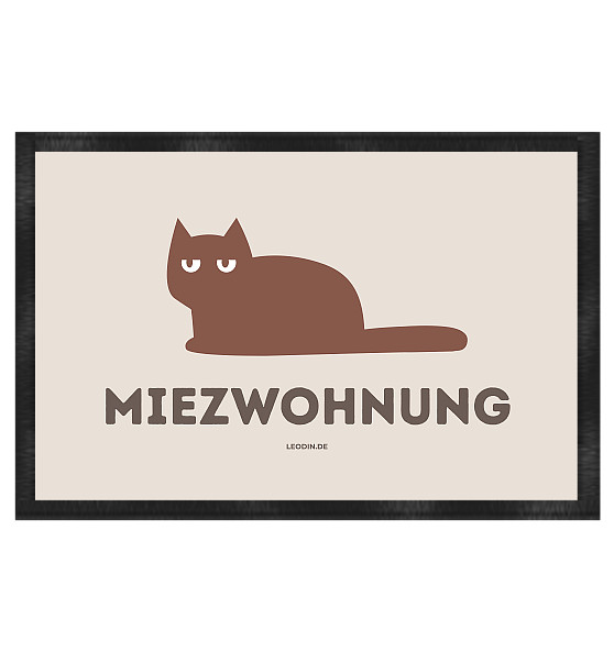 Katzen Fußmatte Miezwohnung Kastanie – Minimalistische Fußmatte | Leodin Design