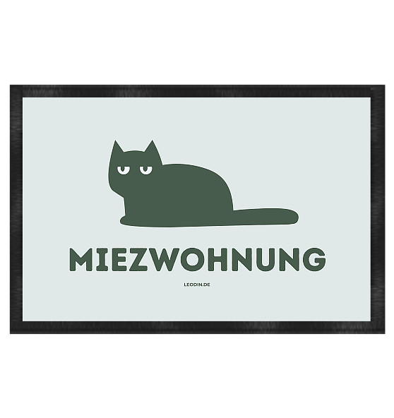 Katzen Fußmatte grün "Miezwohnung Salbei" – Leodin Design