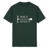 Grünes Cycling Shirt unisex mit humorvollem Fahrrad Spruch und minimalistischer Grafik