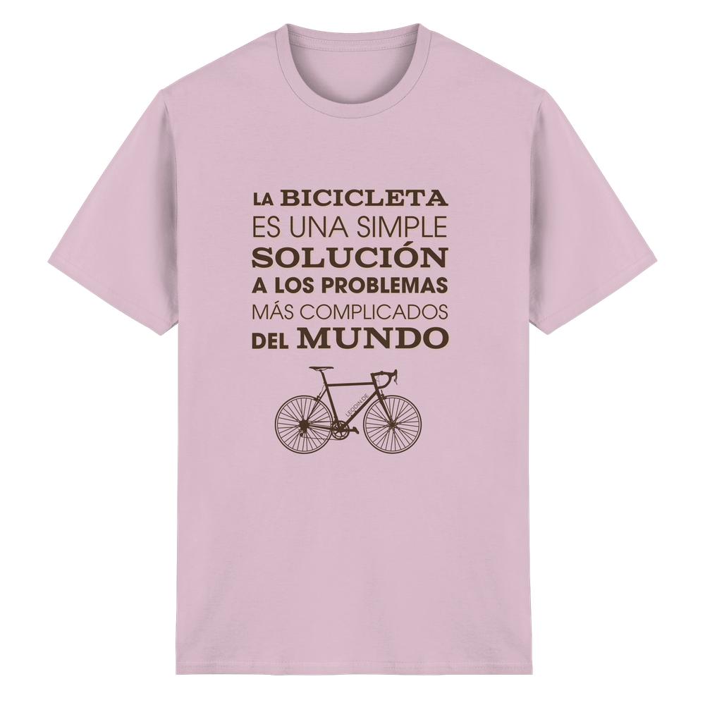 Hellrosa Bike Lover Shirt unisex mit spanischem Rennrad Spruch und Fahrradgrafik