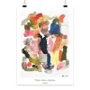 Abstrakte handgemalte Aquarellkomposition mit natürlichen Farbtönen und dem Schriftzug „Your Soul Knows. Listen.“ als hochwertiger Fine Art Print.