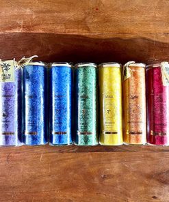 Sieben Chakra Kerzen von Wagner Design in den Farben der Chakren