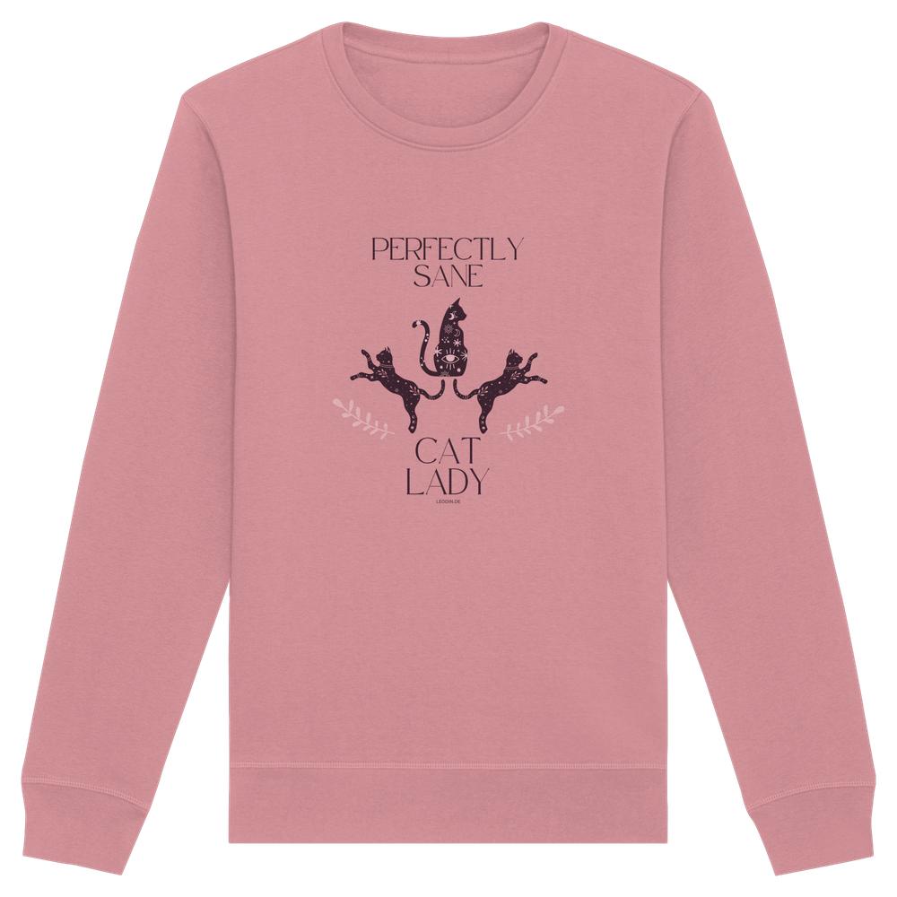 altrosa Sane Cat Lady Sweatshirt Damen mit lustigem Katzenmotiv und Schriftzug