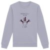 graublaues Sane Cat Lady Sweatshirt Damen mit lustigem Katzenmotiv und Schriftzug