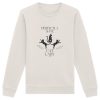 naturweisses Cat Lady Sweatshirt Damen mit stylishem Katzenmotiv und Schriftzug