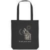Schwarze Katzen Stofftasche mit spirituellem Trust Your Soul Motiv und Katze