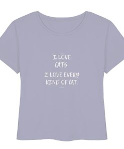 lilanes Katzenliebhaber Shirt mit Aufdruck „I love every kind of cat“ aus Bio-Baumwolle