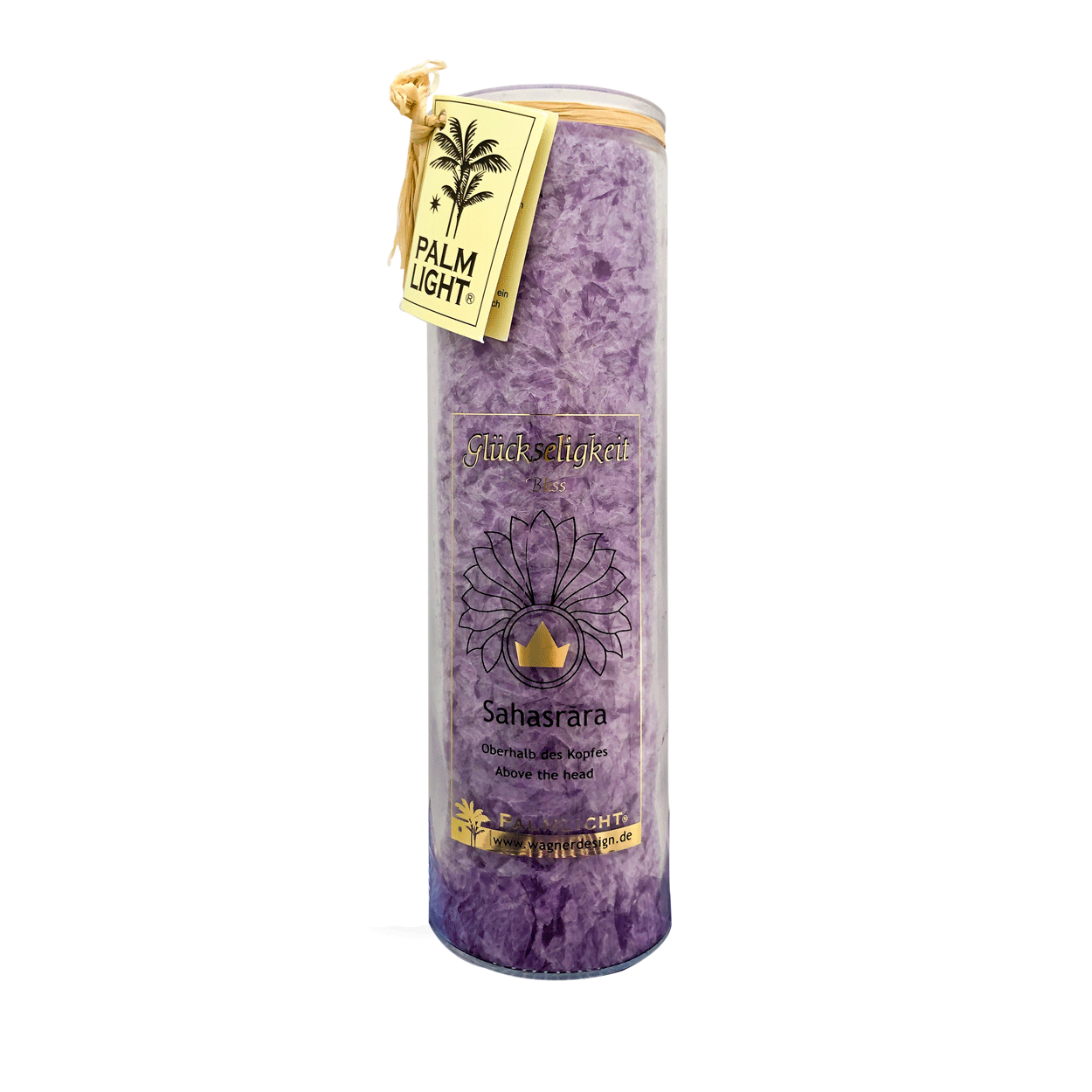 Violette Kronenchakra Kerze Sahasrara von Wagner Life Design
