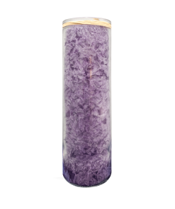 Rückansicht von Violetter Kronenchakra Kerze Sahasrara von Wagner Life Design
