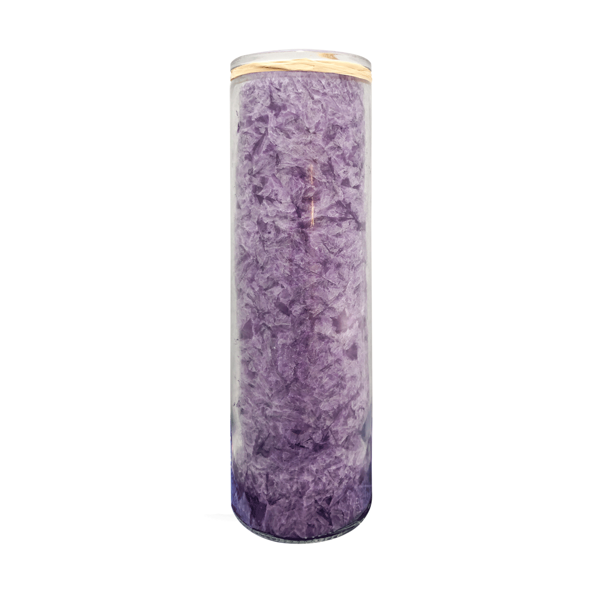 Rückansicht von Violetter Kronenchakra Kerze Sahasrara von Wagner Life Design