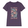 Violettes Damen Shirt mit Go where you grow Print