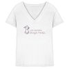 Weißes Hundeshirt mit Life Happens Dogs Help Spruch und Hundeskizze
