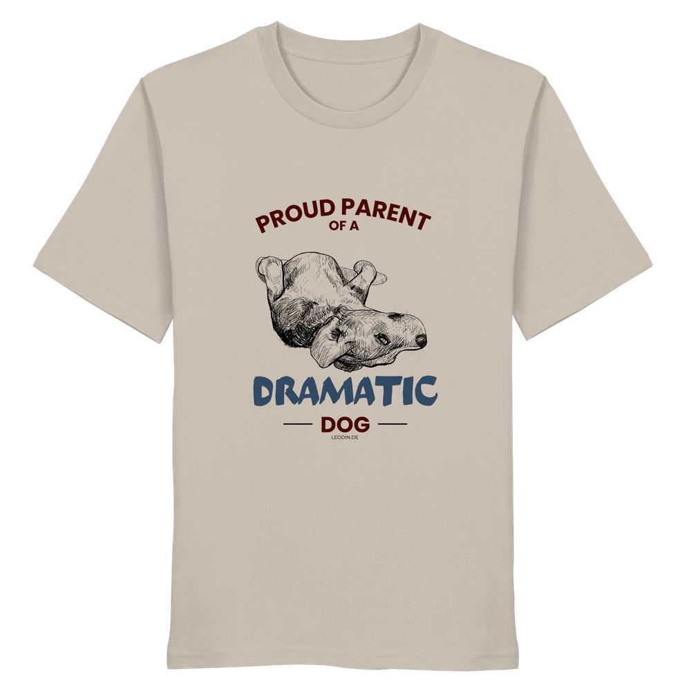 Sandfarbenes Hunde Shirt mit Proud Parent of a Dramatic Dog Print