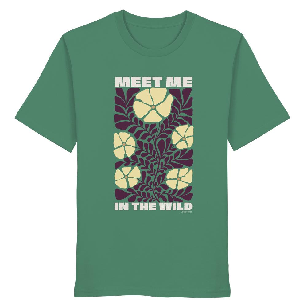 Grünes Wildnis Shirt Unisex mit floralem Nature Print