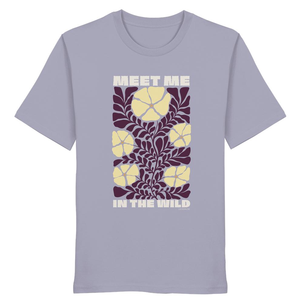 Lavender Wildnis Shirt Unisex mit Meet Me in the Wild Print