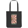Schwarze Organic Tote Bag mit Raised by Sunlight Motiv