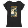 Schwarzes Nature Shirt Damen mit Nature on my Mind Motiv
