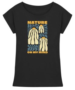 Schwarzes Nature Shirt Damen mit Nature on my Mind Motiv