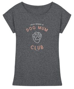 Charcoal Heather Dog Mum Shirt mit Dog Mum Club Print