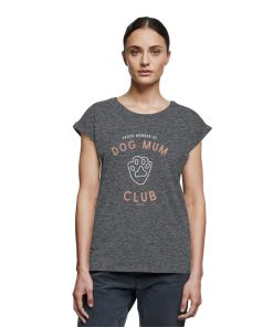 Dog Mum Shirt in Charcoal Heather als Tragebild
