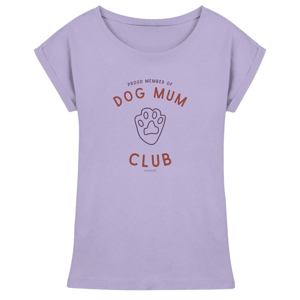 Lilac Hundemama Shirt mit Dog Mum Club Print und Pfote