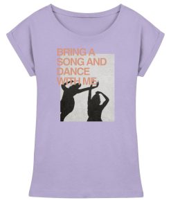 Lilafarbenes Damen T-Shirt mit Dance Statement Print