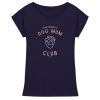 Navy Dog Mum Shirt mit Dog Mum Club Print und Pfote