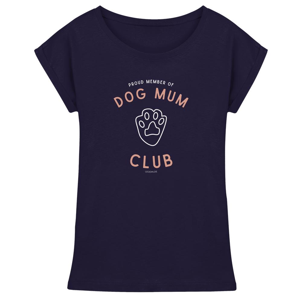 Navy Dog Mum Shirt mit Dog Mum Club Print und Pfote