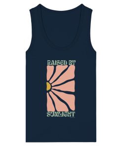 Navy Damen Tank Top mit Raised by Sunlight Motiv