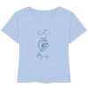 Blue Soul Damen Bio T-Shirt mit Cat Mom Katzenmotiv in Dark Azur